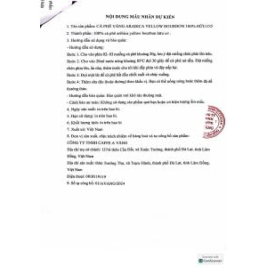 TCB CÀ PHÊ VÀNG ARABICA YELLOW BOURBON 250GR